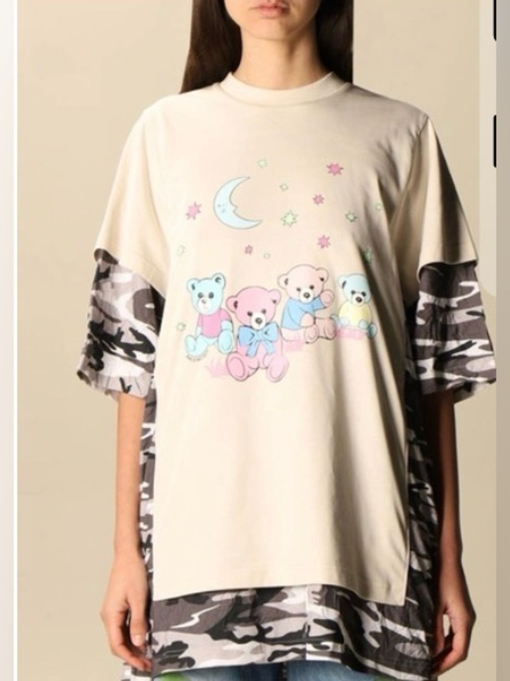 Balenciaga Double-Layer Love Bear Tee